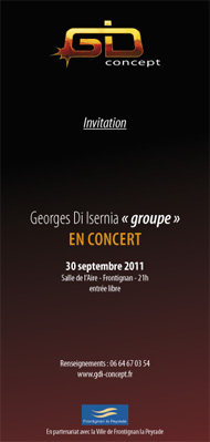 flyer pour concert de GDI Concept - Groupe de musique